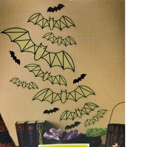 Halloween Home Decor Wall Sticker FLYING BATS Removable Decal Art Mural Room